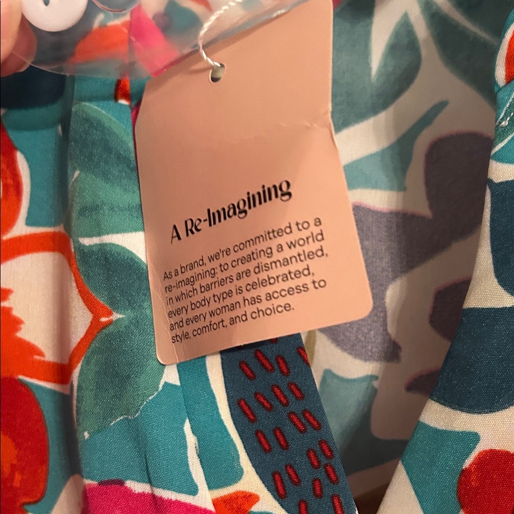 BloomChic Floral Jumpsuit - Pink, Orange, Green, Blue size 2X 18/20 NWT wide leg - Picture 6 of 10